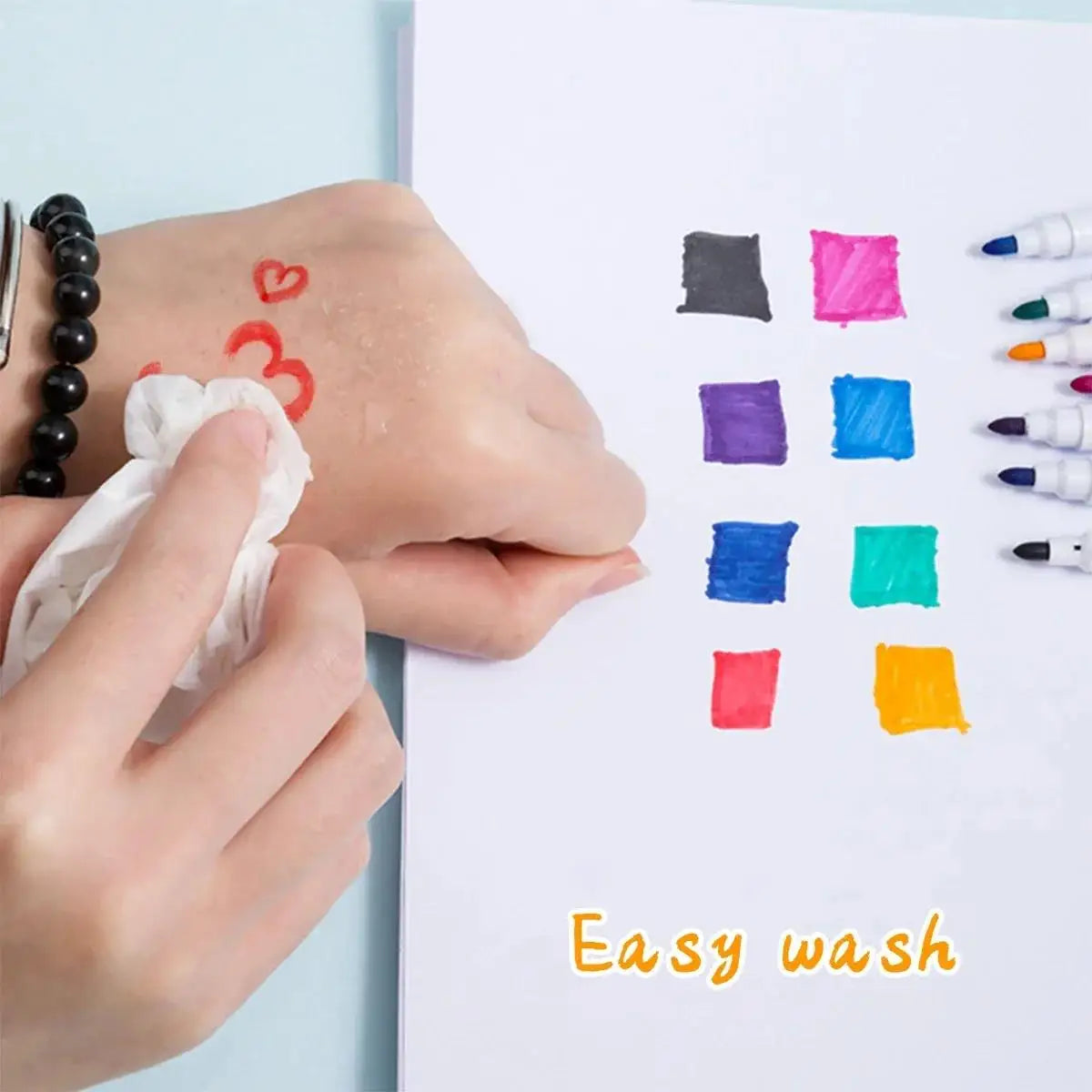 8pcs Magnetic Erasable Whiteboard Pen Color Options Blackboard Note Numbering Stationery For Office Classroom Teaching Suppli