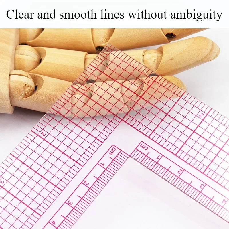 ‌L-Shaped Quilting Ruler - Right-Angle Sewing Tool for Fabric Cutting, Patchwork, Drawing & Craft (Multi-Purpose Technical Ru