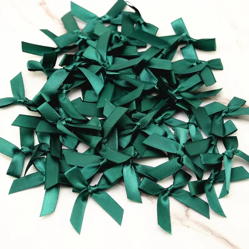 4x4cm Colourful Bows Small Size Polyester Satin Ribbon Bow Flower DIY Craft Decoration