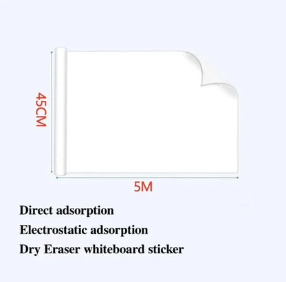 Width: 45CM Reusable Static Whiteboard Adheres To Walls Without Damage Easy To Apply and Remove Dry Eraser White Board - 45cm