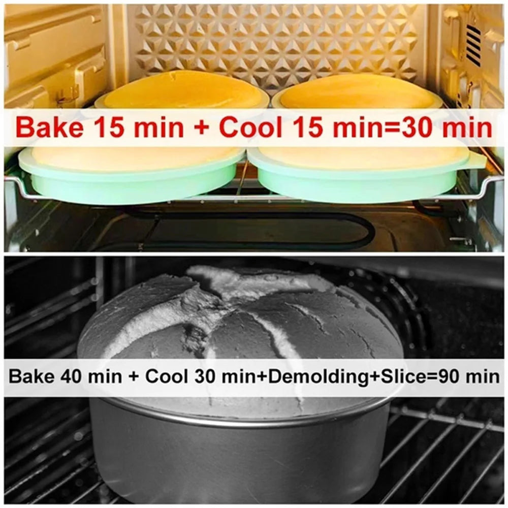 Round Silicone Layer Cake Mold Silicone Chocolate Mousse Cake Mould Layer Cake Round Mould DIY Dessert Cake Baking Tools