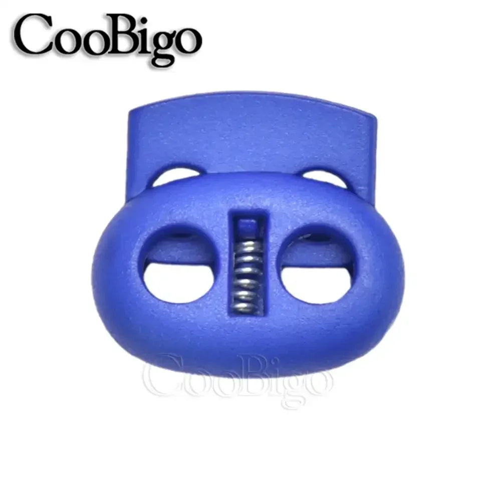 12pcs Plastic Stopper Cord Lock Bean Toggle Clip Apparel Shoelace Sportswear Rope Paracord Lanyard Accessories Colorful 5mm H