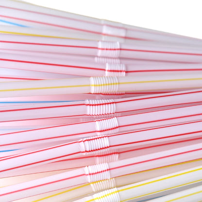 50-1000Pcs Drinking Straws Colorful & Black rietjes Flexible Wedding Party Supplies Drinking Straws Kitchen