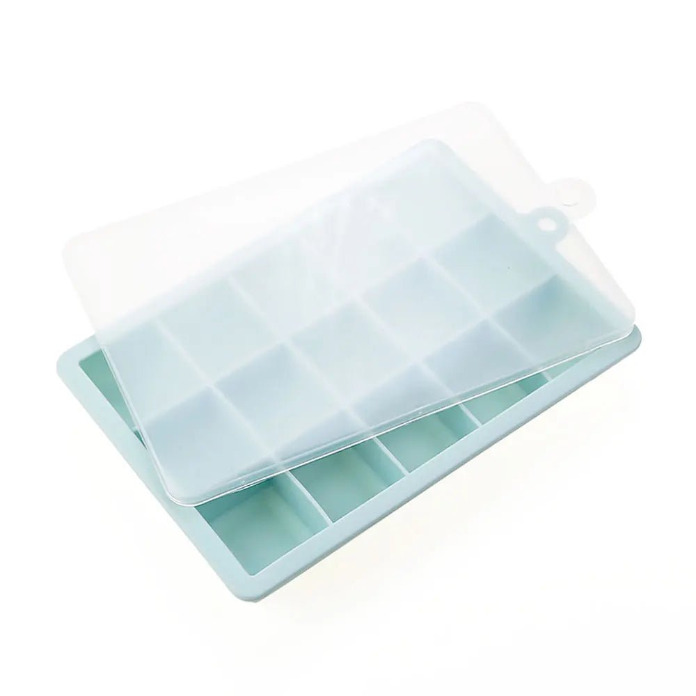 Silicone world Silicone Ice Cube Mold 15/24 Grids Square With Lids Trays Icecream Cold Drinks Whiskey Cocktails Tools Ice Mol