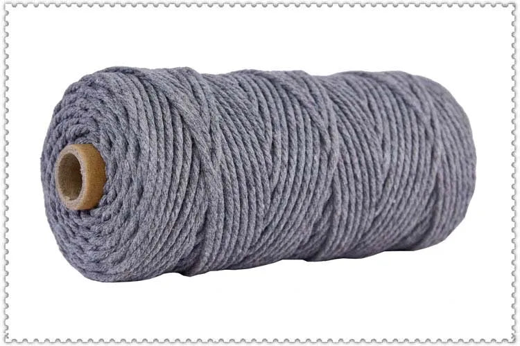 Handmade Boho Decor 4mm 100% Colorful Cotton Cord Rope Thread Twisted Macrame String DIY Home Wedding Decoration Supply 110ya