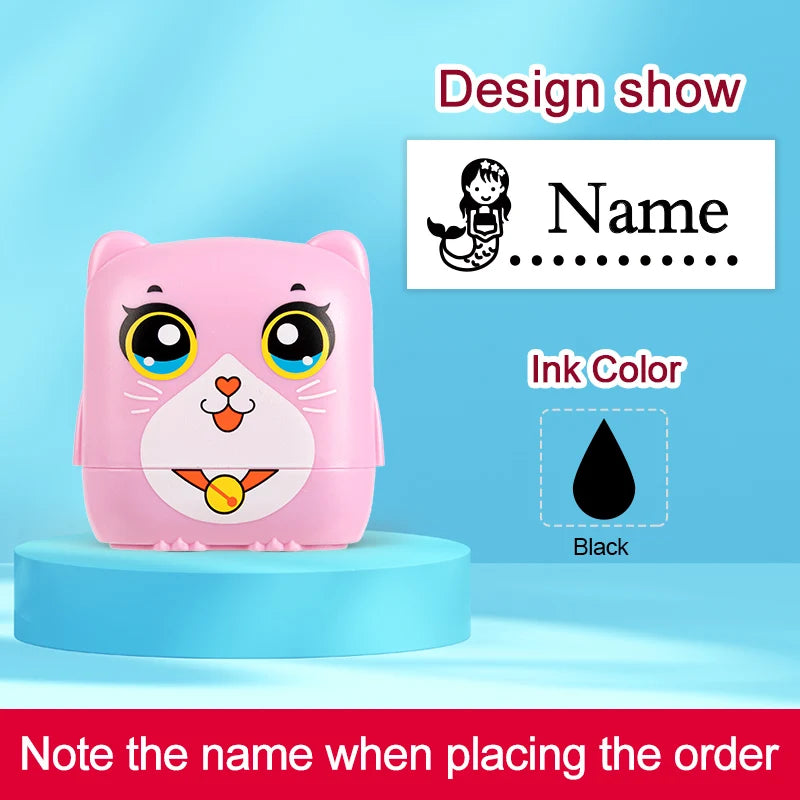 ‌Personalized Custom Name Stamp for Kids - Waterproof Durable School Stamp, Non-Fade Ink,Unique Educational Gift for Students