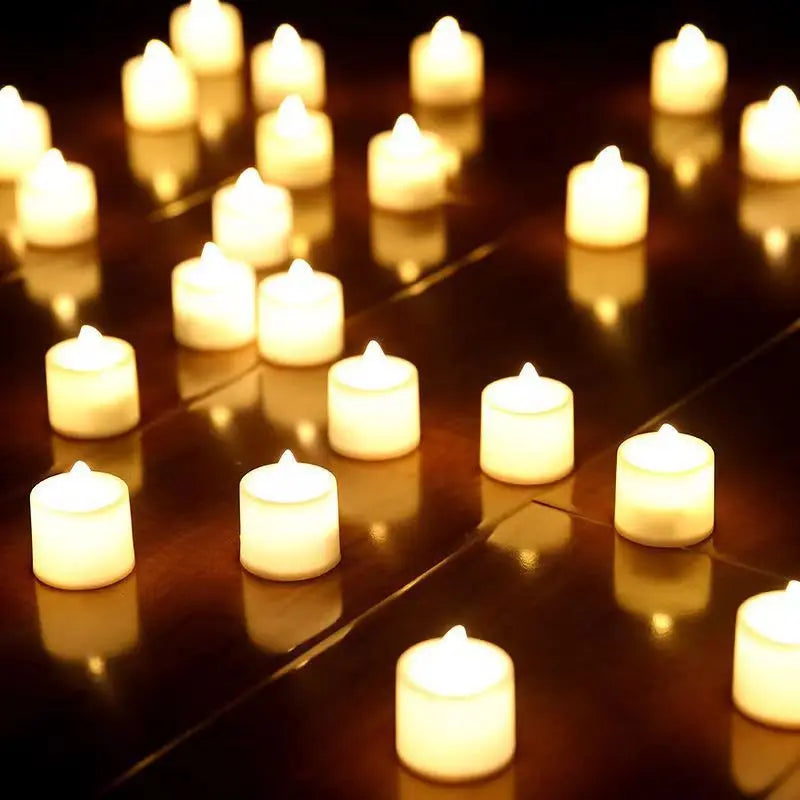 LED Candle Battery Powered Flameless Tea Candle Fake Candle Lamp Wedding Birthday Party Home Decoration Lamp Candlestick Cand