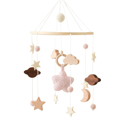 Revolving Music Box For Newborns Baby Crib Imitation Wood Color Hanging Rattle Baby Soothing Musical Toys 0-12 Months Baby Gi