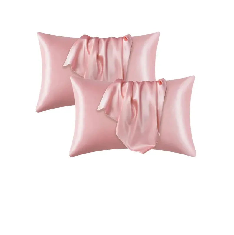 100% Silk Pillowcase Pillow Cover Silky Satin Hair Beauty Pillowcase Comfortable Pillow Case Home Decor Pillow Covers. - 2Pcs