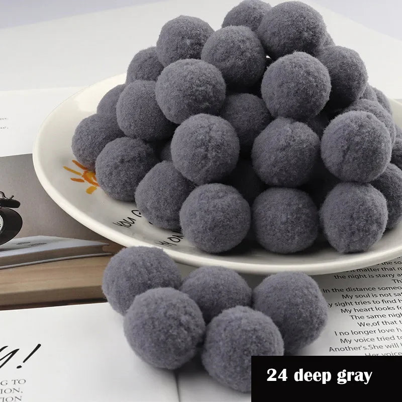 Assorted Pompom 8/10/15/20/25/30mm Fluffy Soft Pom Poms Balls Mixed Pompoms for DIY Crafts Wedding Decor Kid Toy Sewing Suppl