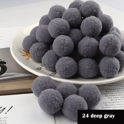 Assorted Pompom 8/10/15/20/25/30mm Fluffy Soft Pom Poms Balls Mixed Pompoms for DIY Crafts Wedding Decor Kid Toy Sewing Suppl