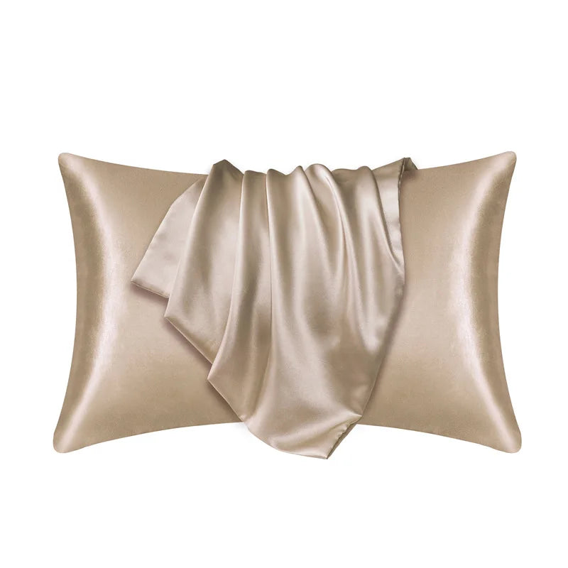 100% Silk Pillowcase Pillow Cover Silky Satin Hair Beauty Pillowcase Comfortable Pillow Case Home Decor Pillow Covers. - gold