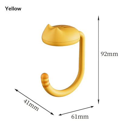 Cat Backpack Hook Desk Edge Hook Dormitory Gadget New Model with No Drilling Holes for Primary School Student Desk Side Hook.