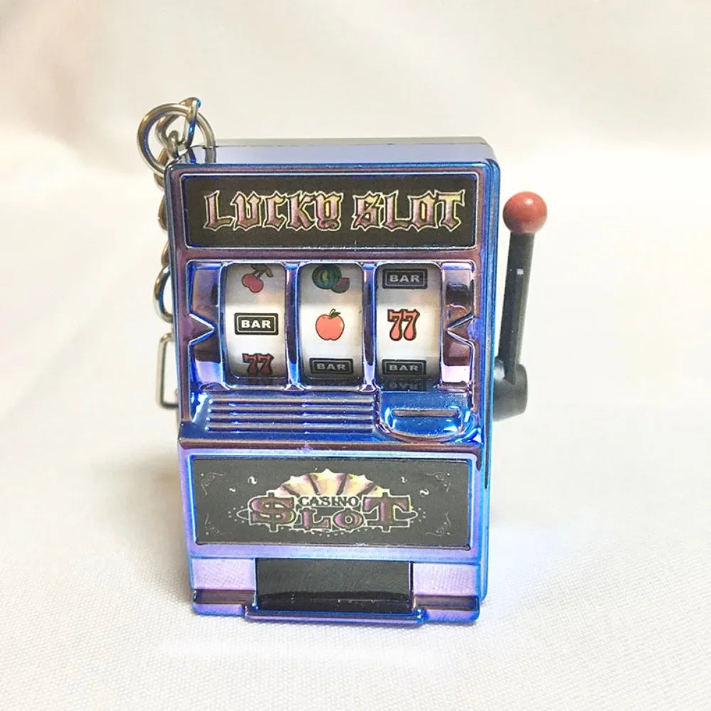 Simple Fashion Trend Keychain Toy Fruit Machine Slot Machine Keychain Personalized Creative Car Pendant Key Ring GiftAccessor