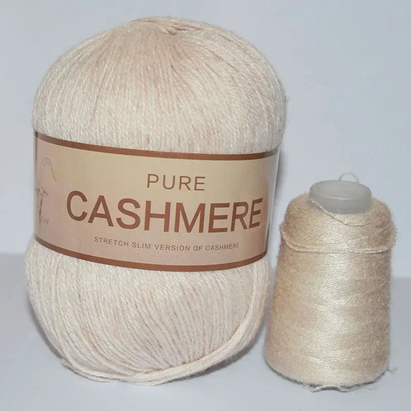 Crochet Cashmere Yarn, Soft Hand-Knitted Wool, Baby-Friendly Knitting Thread, Luxurious Yarn for Scarves, Crochet Projects, K