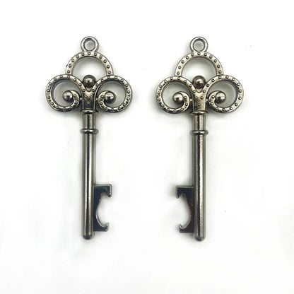 10pcs/lot DIY Wedding Souvenirs Party Gifts for Guests Mickey Rose Clover Skeleton Key Heart Horseshoe Beer Bottle Opener - c