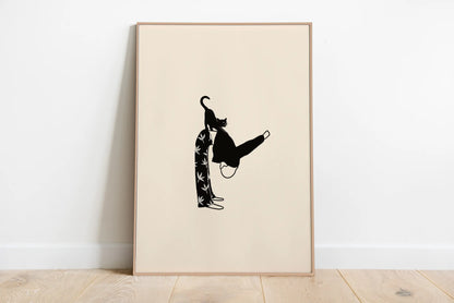 Minimalist Aesthetic Cute Animal Wall Art Illustration Poster Sleepy Kitties Canvas Painting Home Decor Cat Lover Gift - 04 /