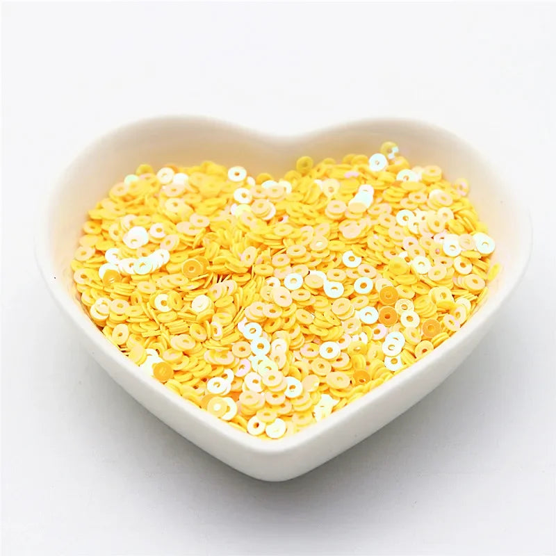 10g Solid Color Sequins Flat Round Pvc Clothing and Shoes Accessories DIY Hand-embroidered Flat Pieces 3mm 4mm 5mm 6mm - AB y