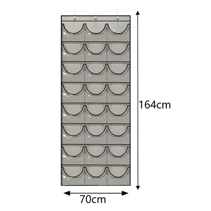Hat Storage Holder Organizer 24 Clear Pockets Protect Hat Rack Door Hanging Holder Hanger Storage Rack for Baseball Caps Bedr