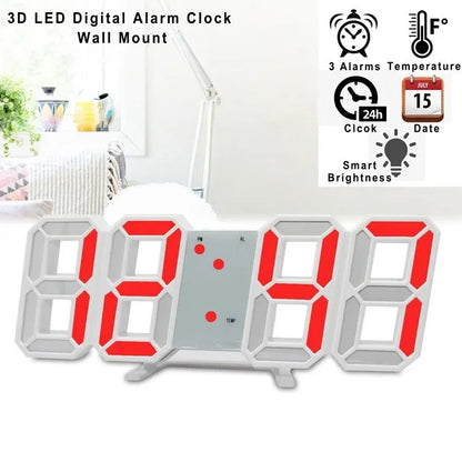 Digital Wall Clock Desk Watches Electronic Alarm Modern Home Decoration for Bedroom Decor Interior Led Table Clocks Living Ro