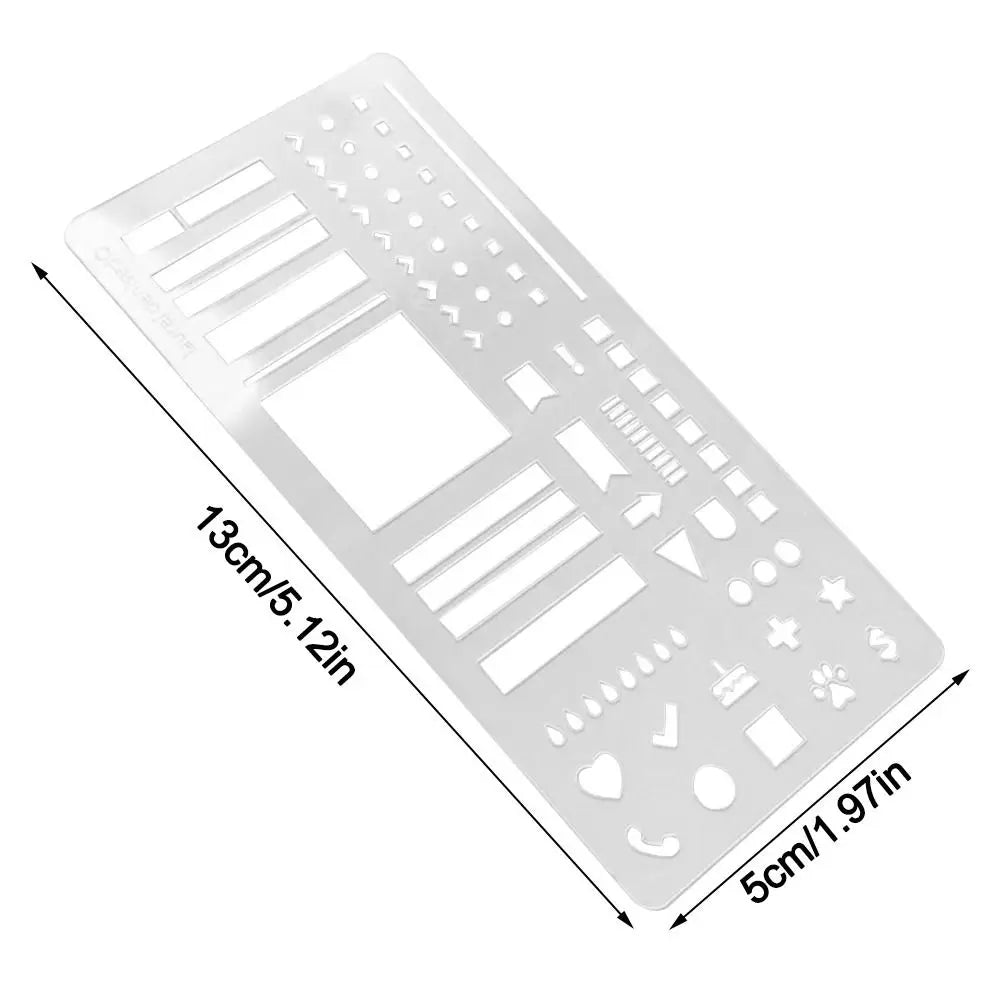 Manual Templates for Planning Calendar Reusable Dot Grid Handmade Flexible Record Template Transparent Flexible Journal Stenc
