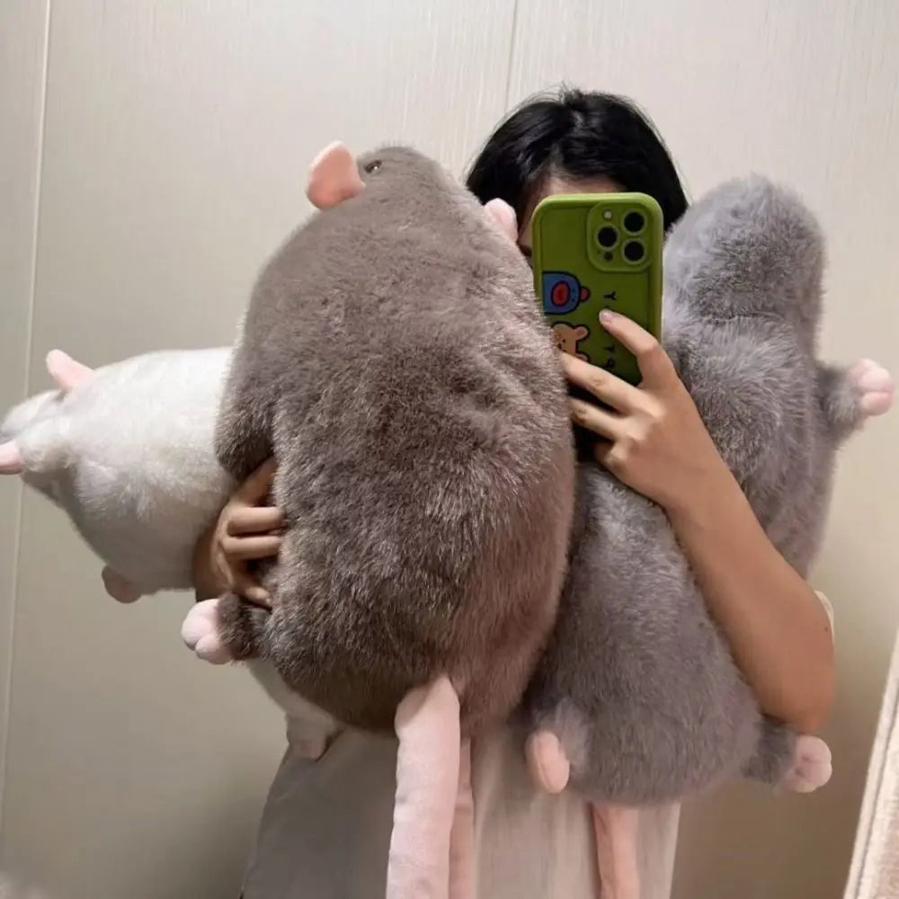Cute 30/45/90cm Mouse Doll Plush Oversized Flower Branch Rat Doll Cartoon Soft Animal Figure Kids Gift Birthday