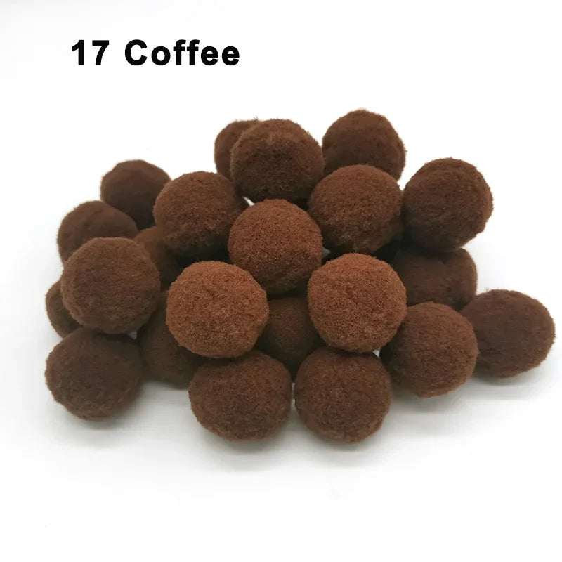 Assorted Pompom 8/10/15/20/25/30mm Fluffy Soft Pom Poms Balls Mixed Pompoms for DIY Crafts Wedding Decor Kid Toy Sewing Suppl