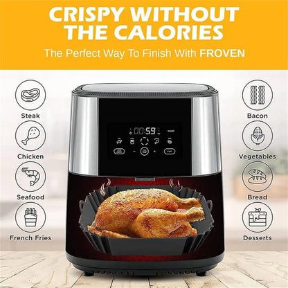 1pcs Air Fryer Silicone Liners Square Airfryer Liners Reusable Air Fryer Accessories Replacement for Parchment Airfryer Liner