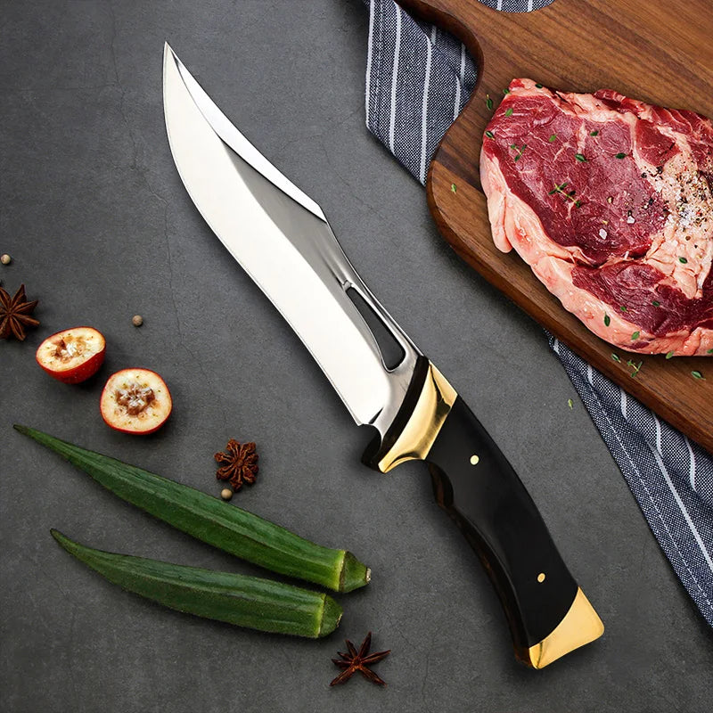 Hand Forged Boning Knife Sharp Utility Kitchen Knife for Meat Fish Fruit Vegetable Slicing Trimming Deboning Professional Che