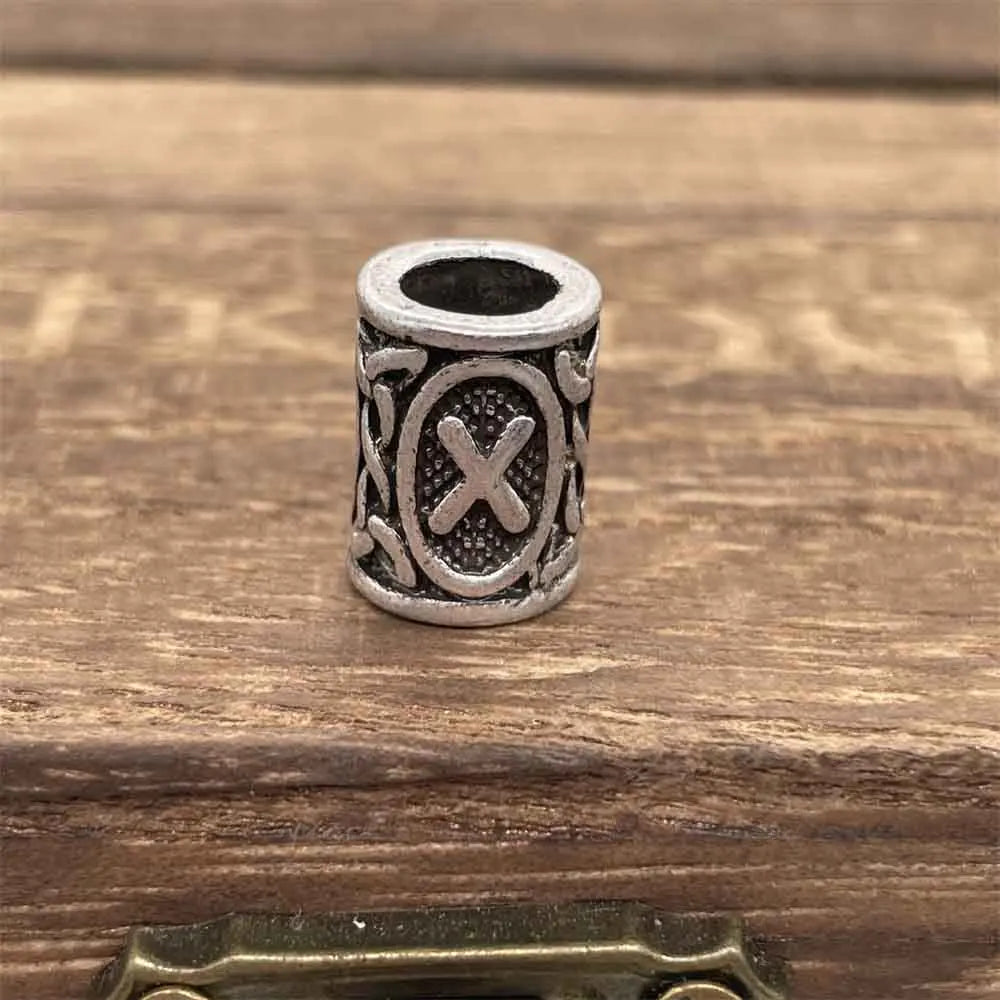 Nostalgia 1pcs Tree Of Life Bead For Hair Beard Braids Norse Runes Viking Symbols Beads For Bracelet Jewelry Making - GEBO