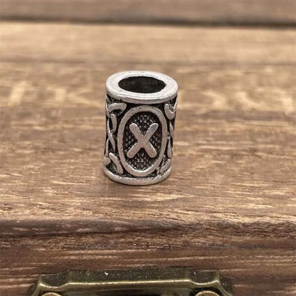 Nostalgia 1pcs Tree Of Life Bead For Hair Beard Braids Norse Runes Viking Symbols Beads For Bracelet Jewelry Making - GEBO