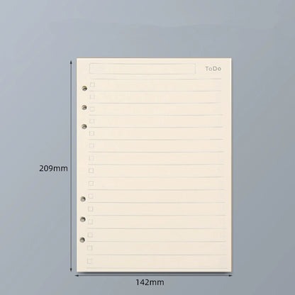 45 Sheets A5 A6 A7 Loose Leaf Notebook Refill Spiral Binder Inner Page Line Blank craft Grid Inside Paper Stationery