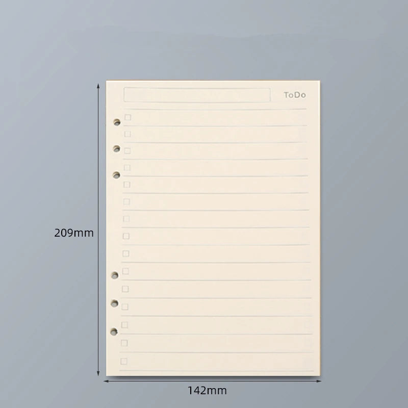 45 Sheets A5 A6 A7 Loose Leaf Notebook Refill Spiral Binder Inner Page Line Blank craft Grid Inside Paper Stationery - A5 to 