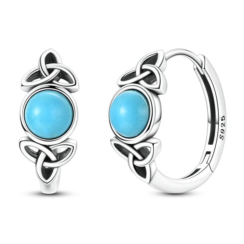 925 Sterling Silver Hoops Earrings Hypoallergenic Hoops Earrings With Zirconia Fashion Jewelry for Women Girls - KTE656