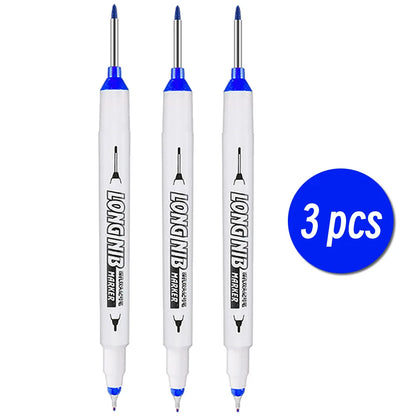 20mm Double-Tip Deep Hole Long Head Nib Markers For Metal Pen Waterproof Bathroom Woodworking Decoration Multi-Purpose