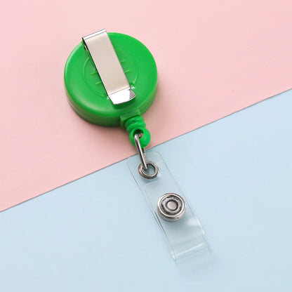 Retractable Steel Cord Pull Reel Keychains Spring Buckle Clasp Wire Rope Key Ring Recoil ID Card Holder Key Chain Multiple To