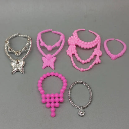 Little Kids Fancy 25CM 10In Winter Doll Accessories Earrings Necklace For Dolls Girls Christmas Gift