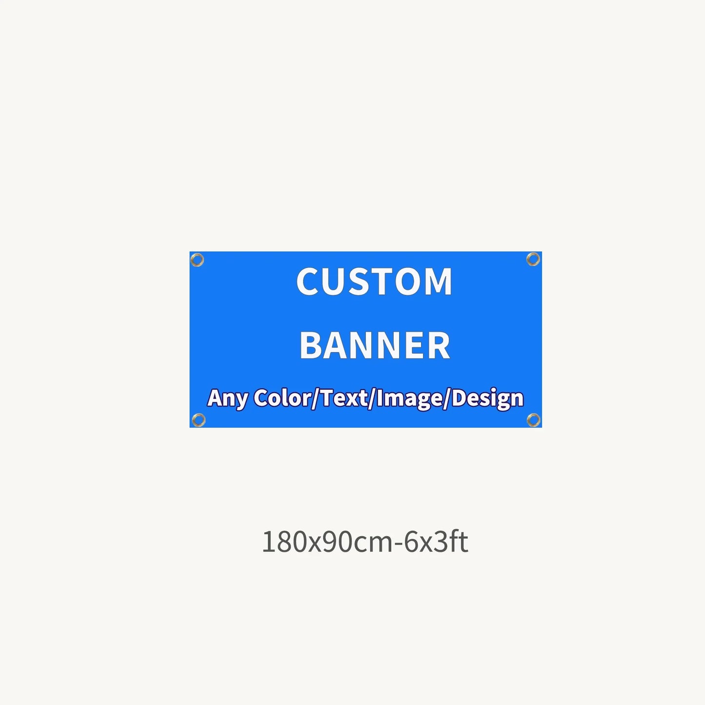 1p Custom Polyester Banner for Indoor & Outdoor Use - Banner with 4 Grommets, Many Sizes, Perfect for Home Decor - 180x90cm-6