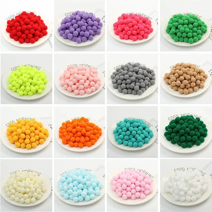 Pompoms 8/10/15/20/25/30mm Soft Pompons Colorful Fluffy Plush Craft DIY Pom Pom Fur Ball Pon Pon Home Decoration Kids Toys 10