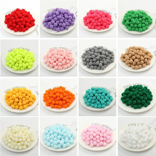 Pompoms 8/10/15/20/25/30mm Soft Pompons Colorful Fluffy Plush Craft DIY Pom Pom Fur Ball Pon Pon Home Decoration Kids Toys 10