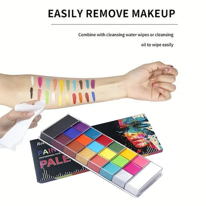 20 Colors Face Body Oil Painting Paint Pigment Non Toxic Safe Kids Flash Tattoo Painting with Brush Art Halloween Cosplay Par