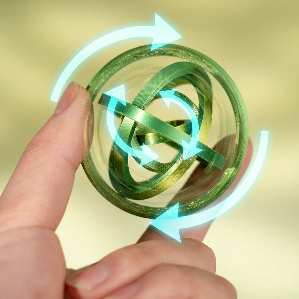 3D Printed Hex Ring Finger Ring - Colorful Rotating Novelty Ornament, PLA Material, Trendy Unique Desktop Toy