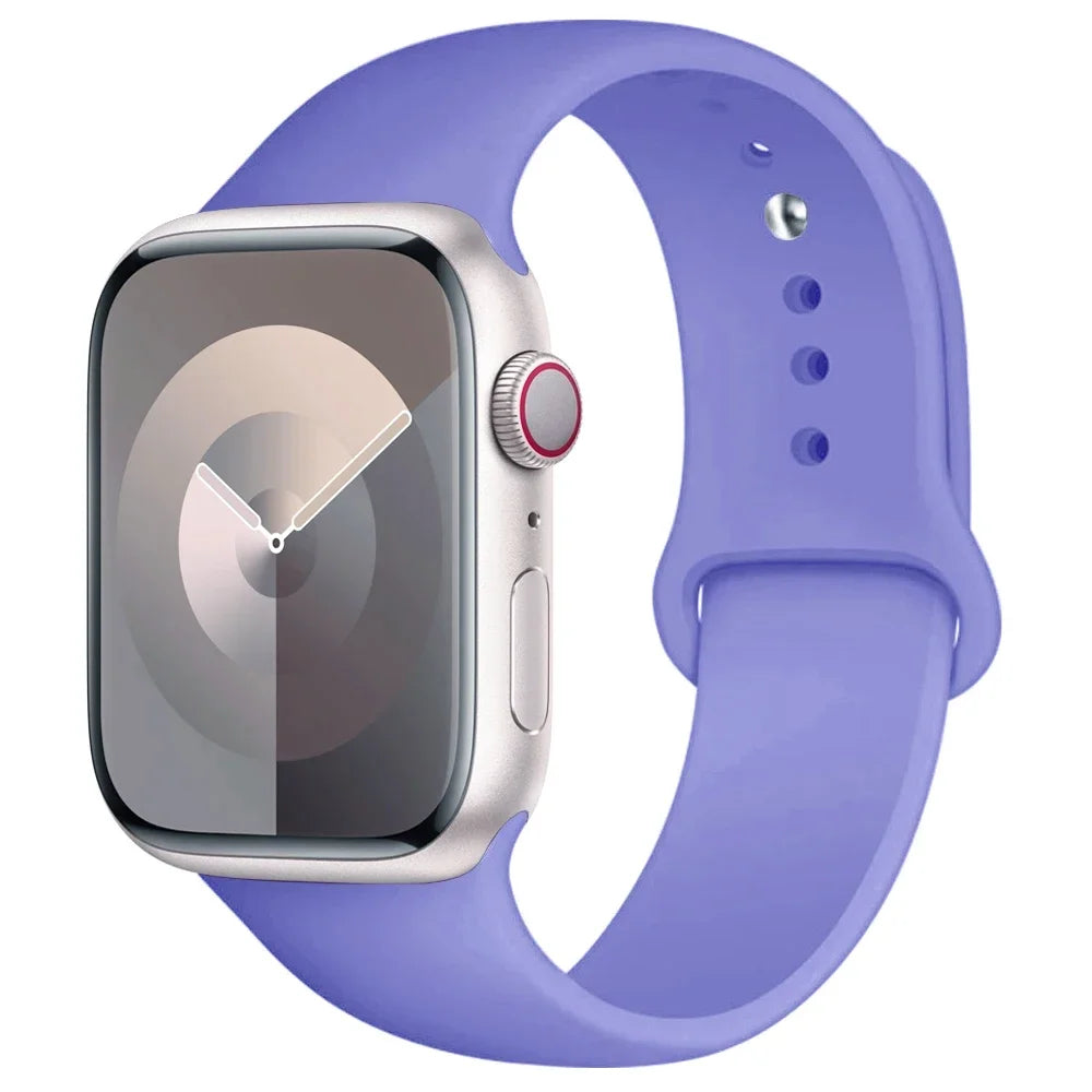 Silicone Band For Apple Watch strap 44mm 45mm 40mm 41mm 42-38mm 45 mm sport bracelet iwatch series 8 7 6 5 4 3 SE 9 Ultra 2 4