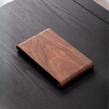 Creative rectangular wooden desktop display rack Hotel Home Coffee Table Decorative Plate Retro Style Heat-resistant Thick Tr