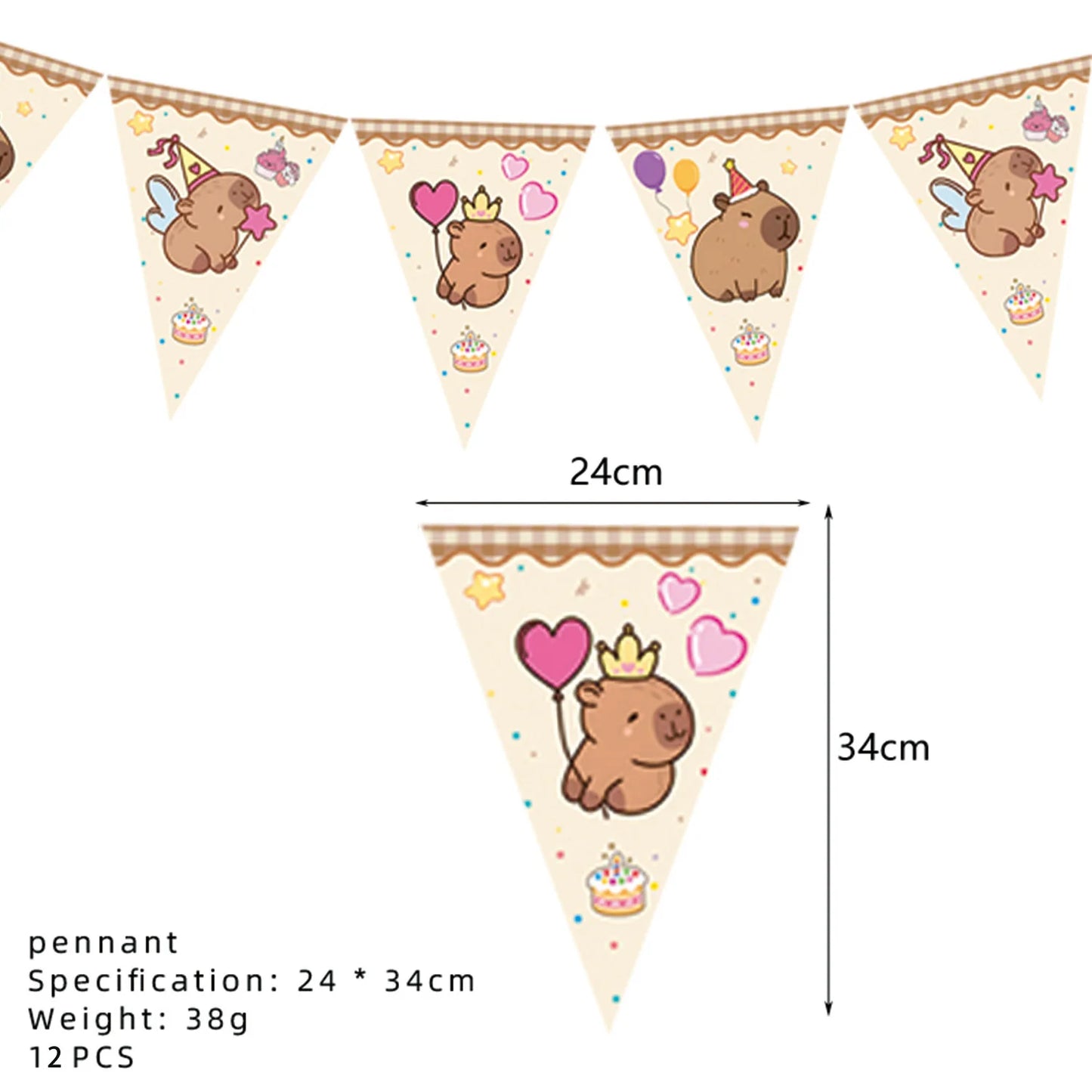 Birthday Decoration Capybara Birthday Invitation Card Cup Tablecloth Plate Napkin Poster Baby Shower Birthday Girl Party Favo