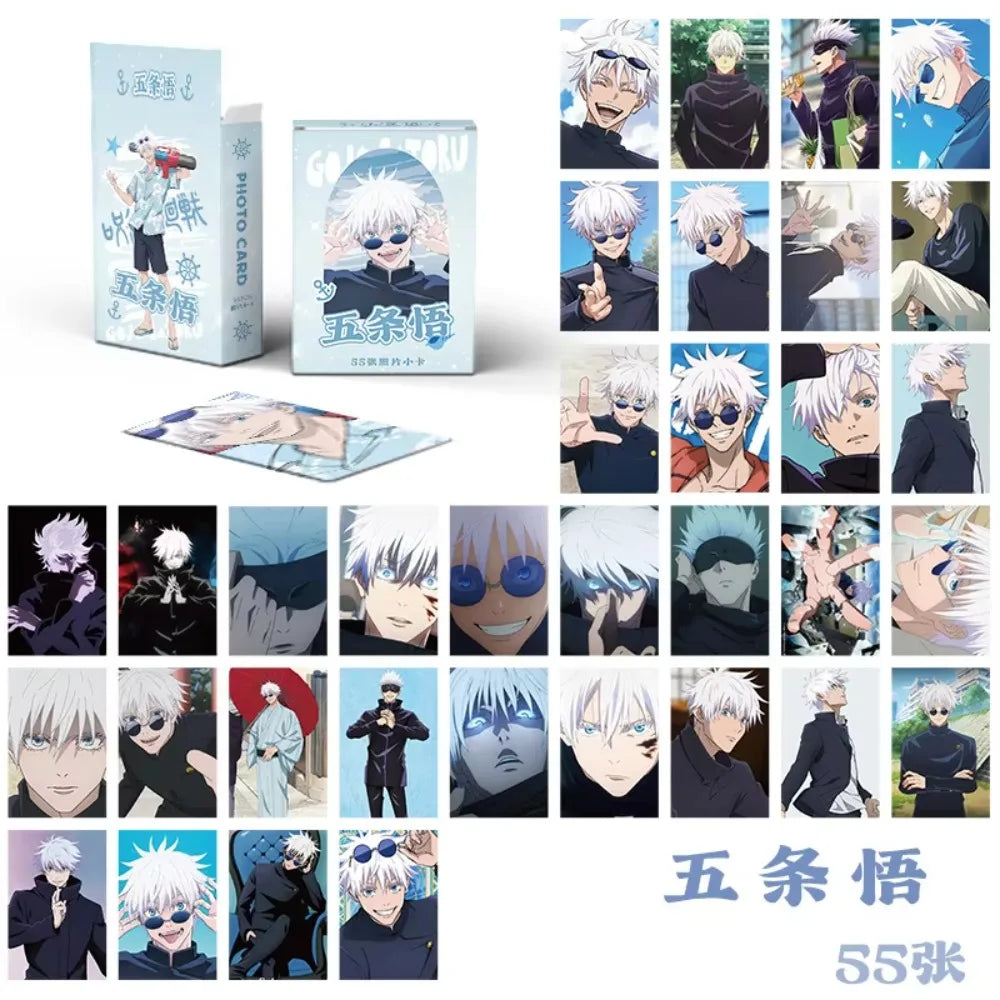 55pcs J-ujutsu Kaisen Japanese Anime Lomo Card Games Postcards Message Photo Gift Fan Game Gojo Cards Collection