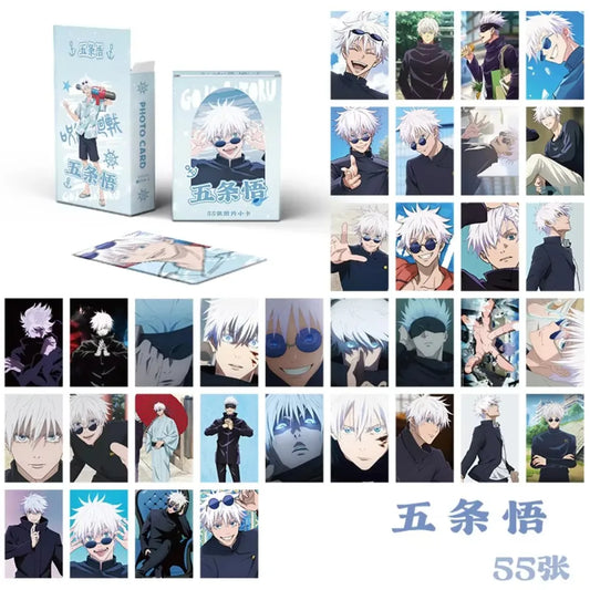 55pcs J-ujutsu Kaisen Japanese Anime Lomo Card Games Postcards Message Photo Gift Fan Game Gojo Cards Collection