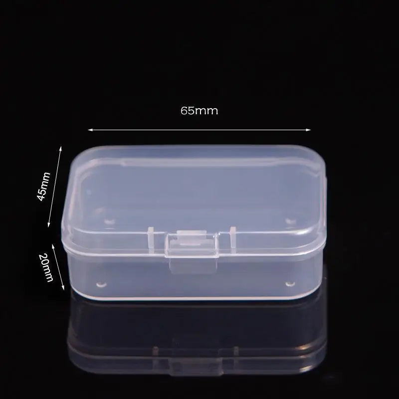 Mini Plastic Box Rectangular Box Translucent Box Packing Box Storage Box Dustproof Solid Strong Jewelry Storage Case Containe