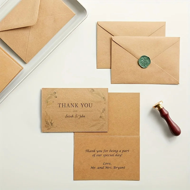 20/50pcs Premium Kraft Paper Envelopes - Perfect for DIY Greeting Cards, Wedding Invitations & Birthday Notes