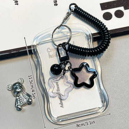 Kpop Photocard Holder Binder Photo Card Holder 3inch Idol Binder Photocard Display Keychain Protective Cover Photo Albums